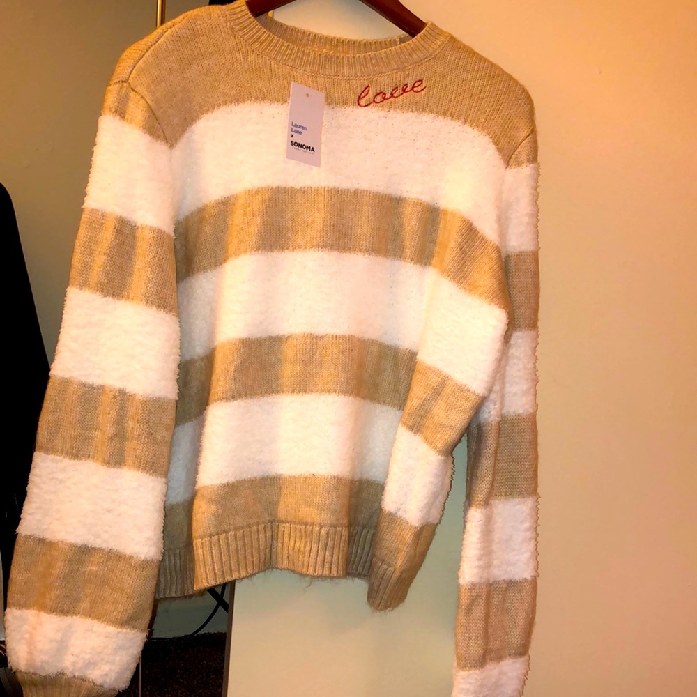 Sonoma LOVE fuzzy sweater- SO COZY! 😇